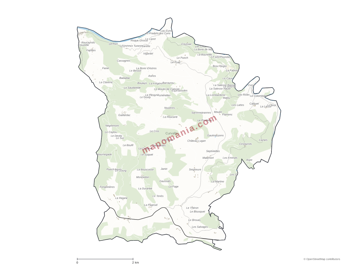 Carte de Curvalle à personnaliser