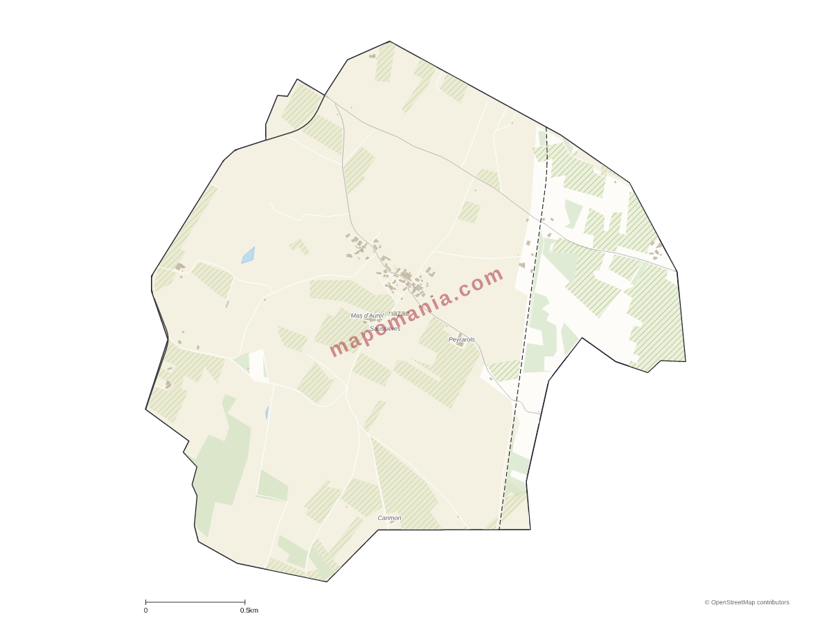 Carte de Donnazac à personnaliser