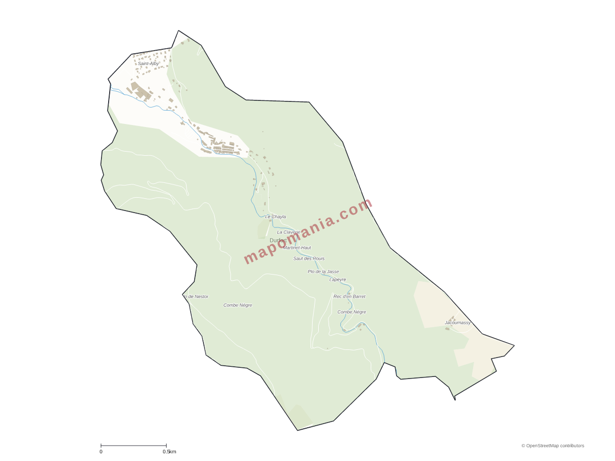 Carte de Durfort à personnaliser