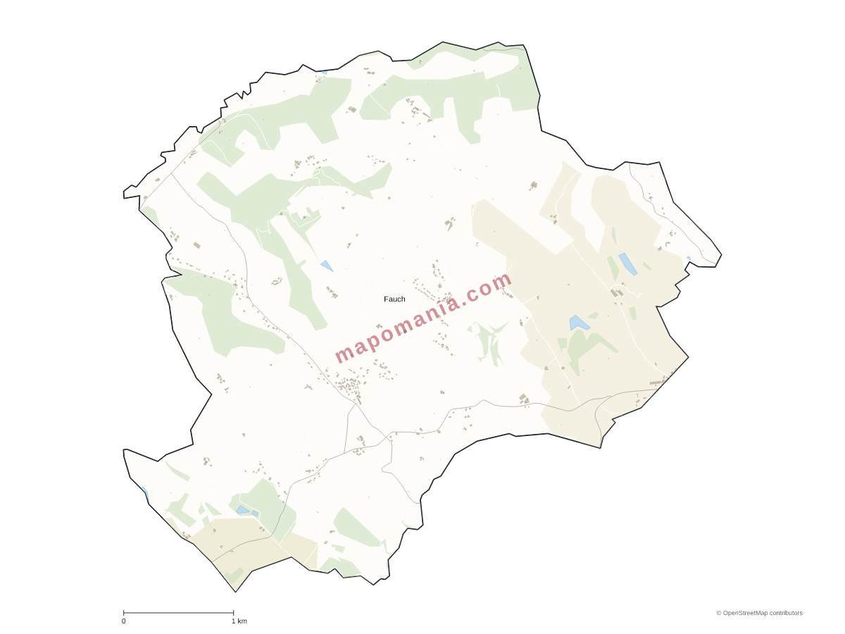 Carte de Fauch à personnaliser