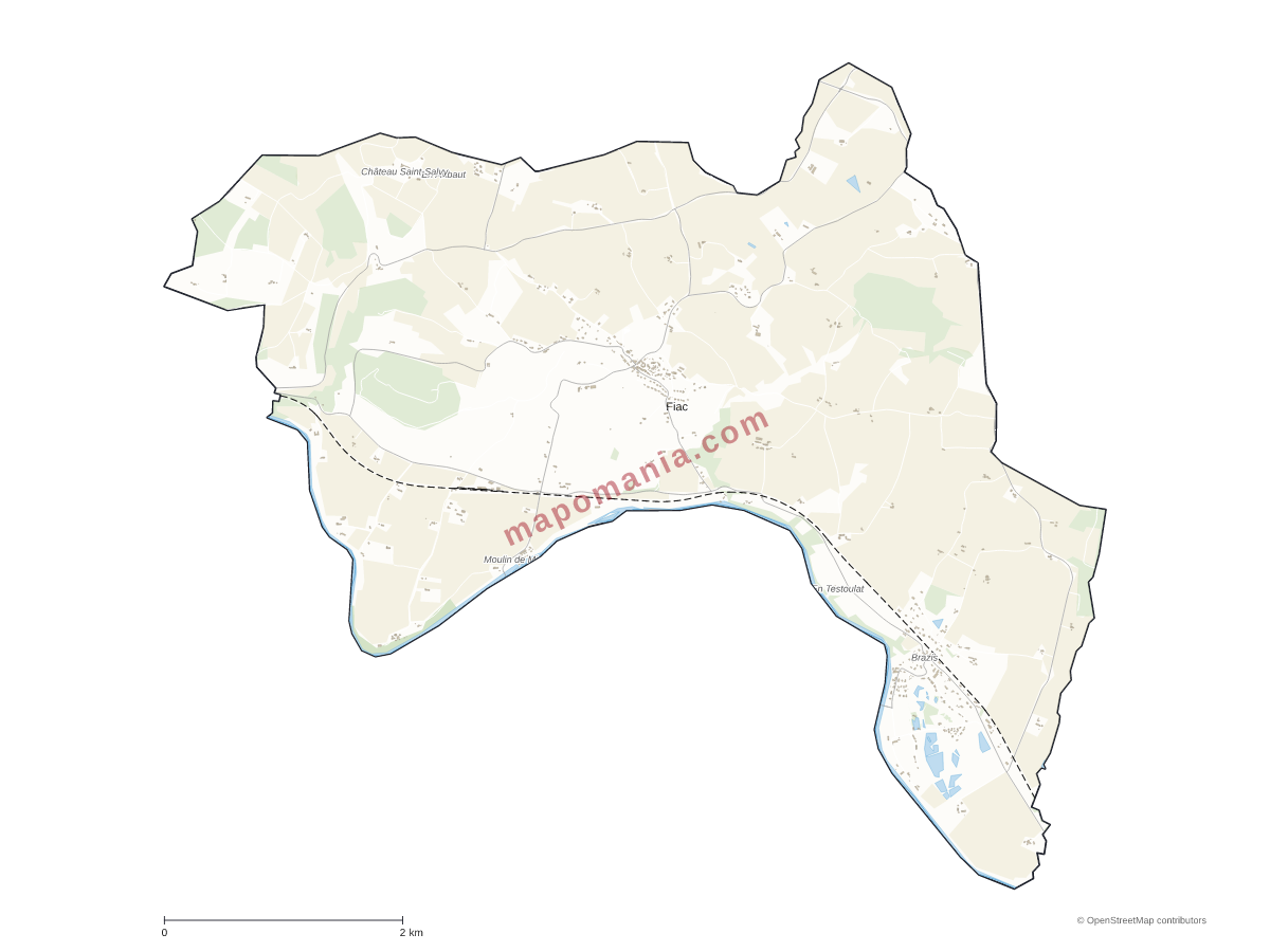 Carte de Fiac à personnaliser