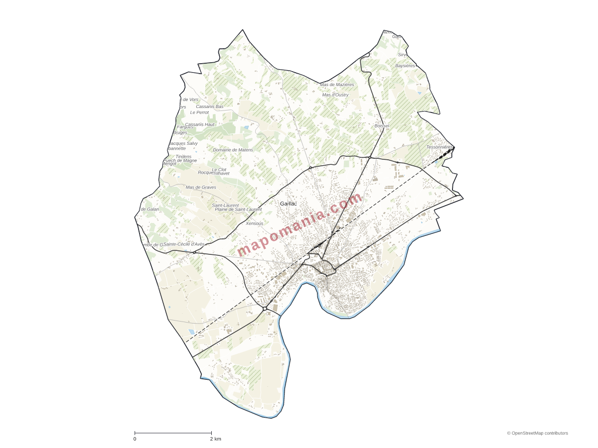 Carte de Gaillac à personnaliser
