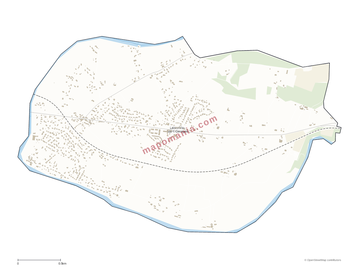 Carte de Labastide-Saint-Georges à personnaliser