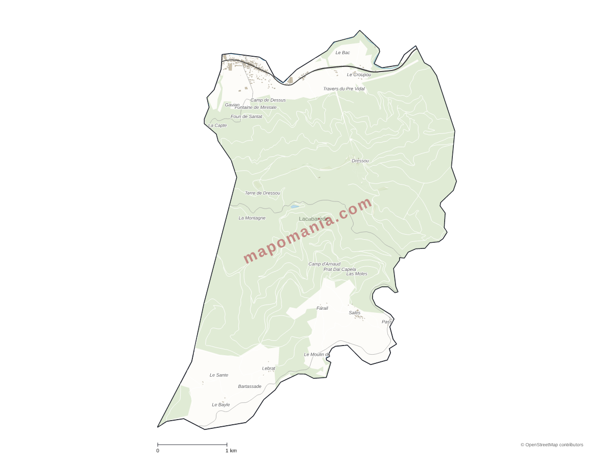 Carte de Lacabarède à personnaliser
