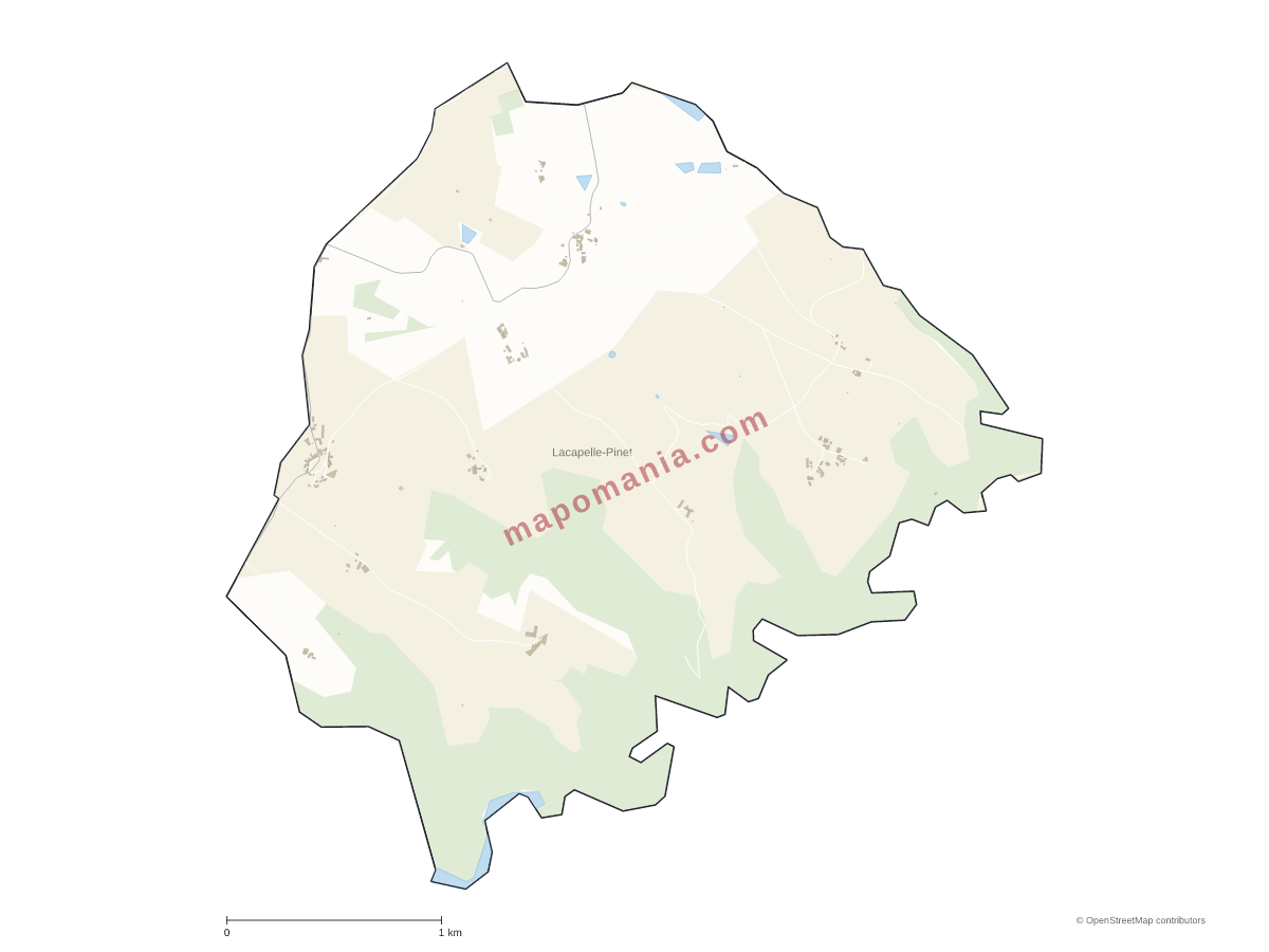Carte de Lacapelle-Pinet à personnaliser