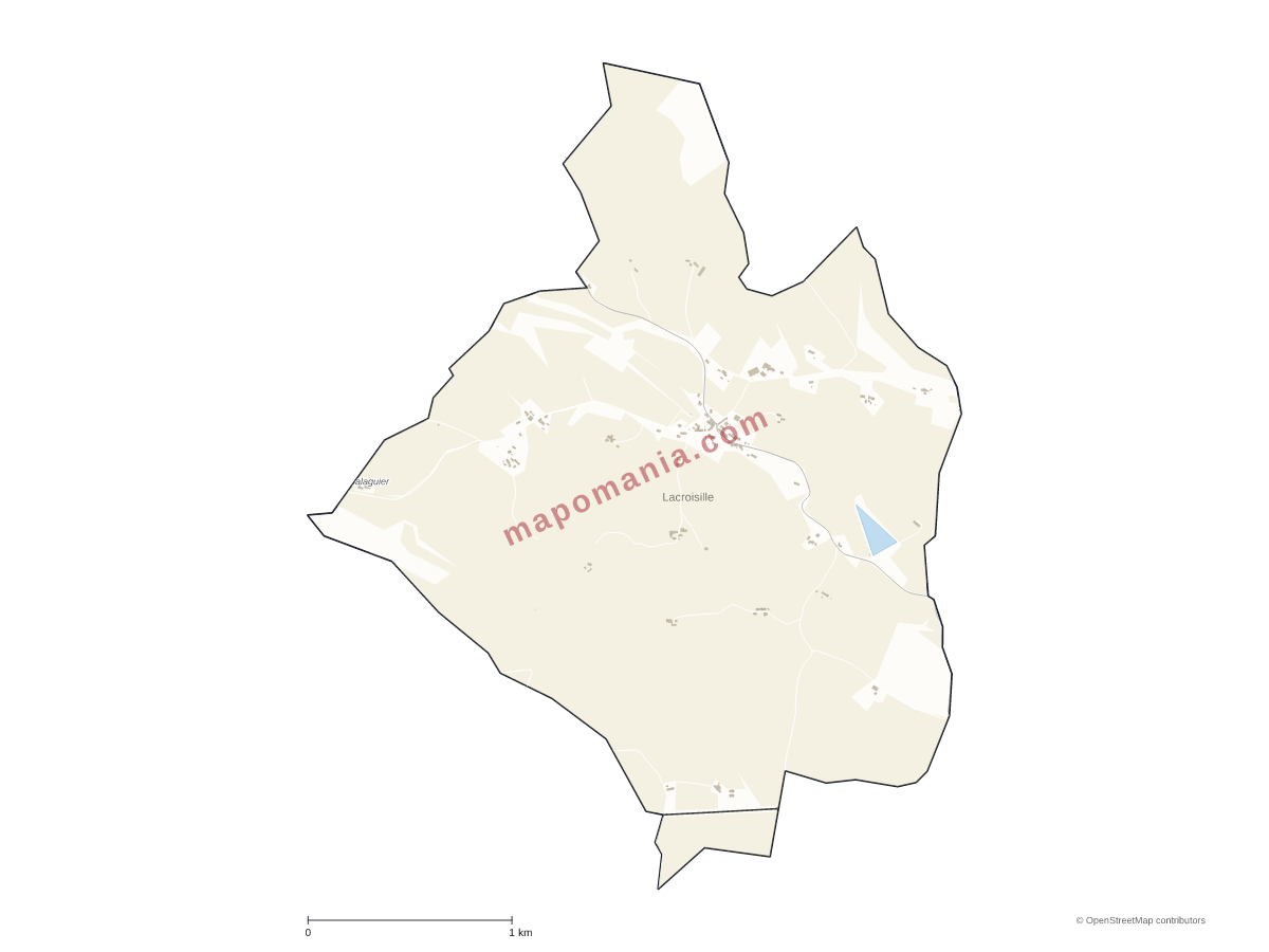 Carte de Lacroisille à personnaliser