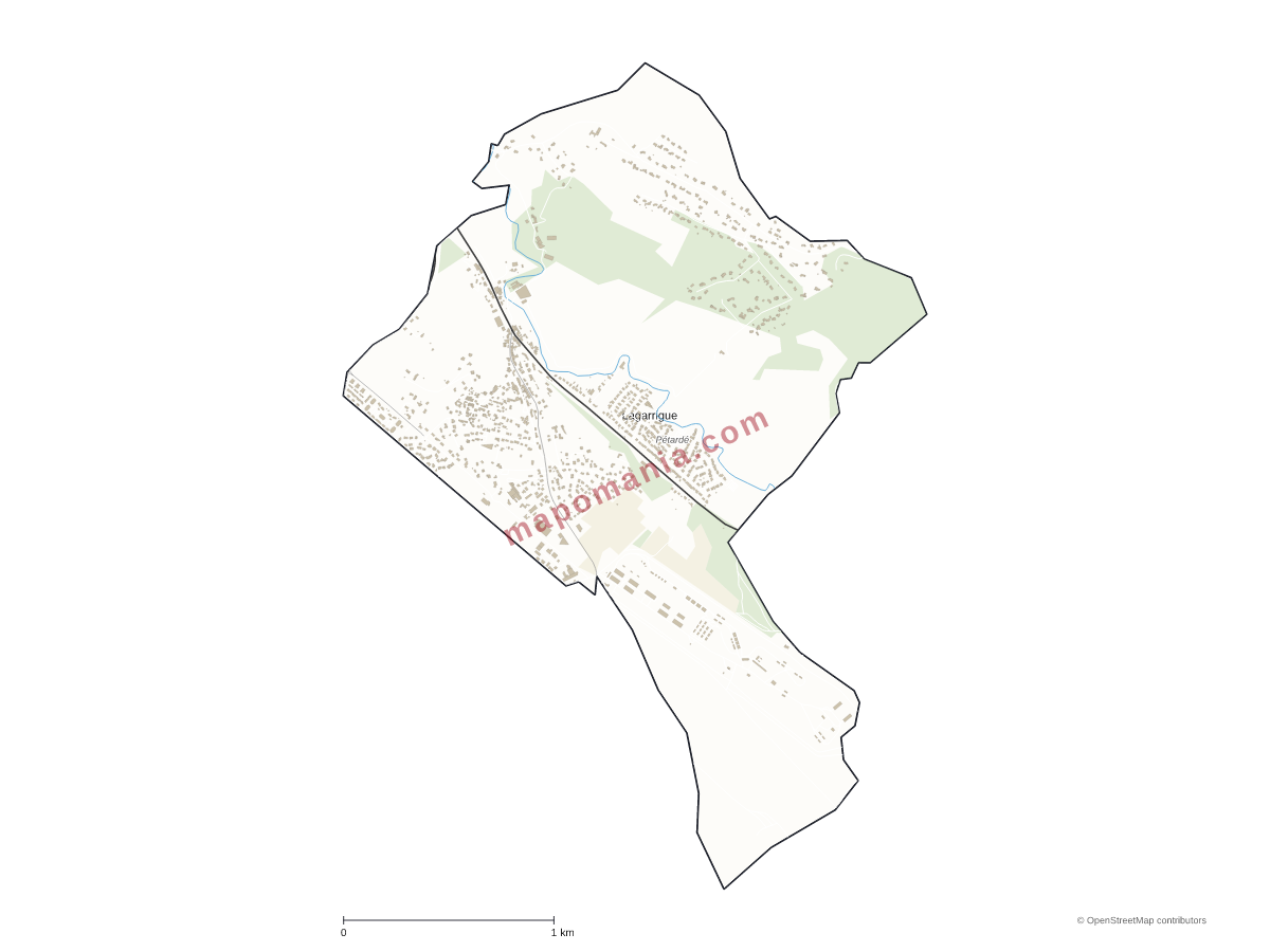 Carte de Lagarrigue à personnaliser