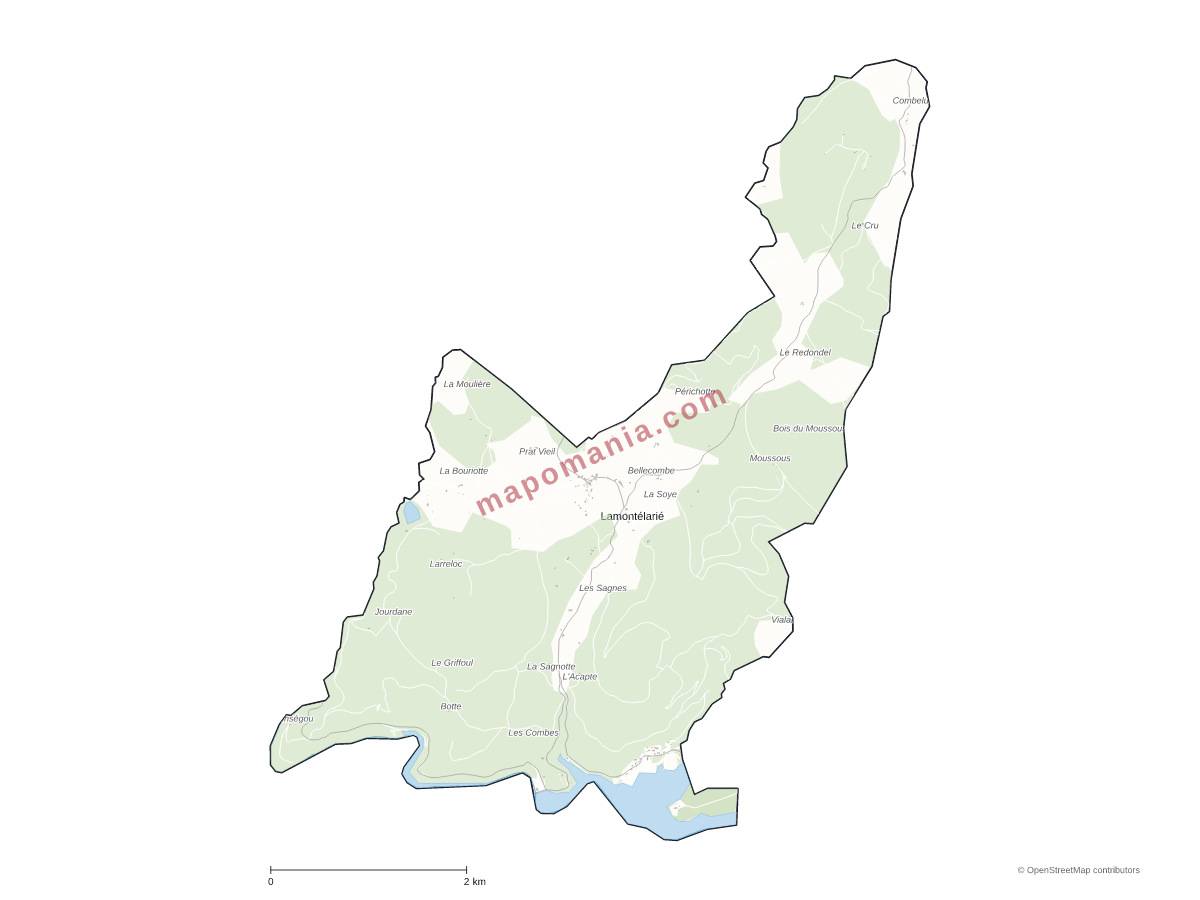 Carte de Lamontélarié à personnaliser