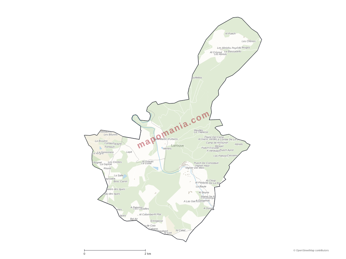 Carte de Larroque à personnaliser