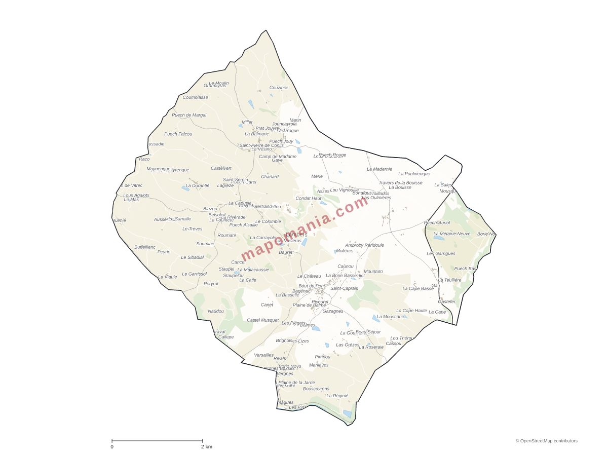 Carte de Lombers à personnaliser