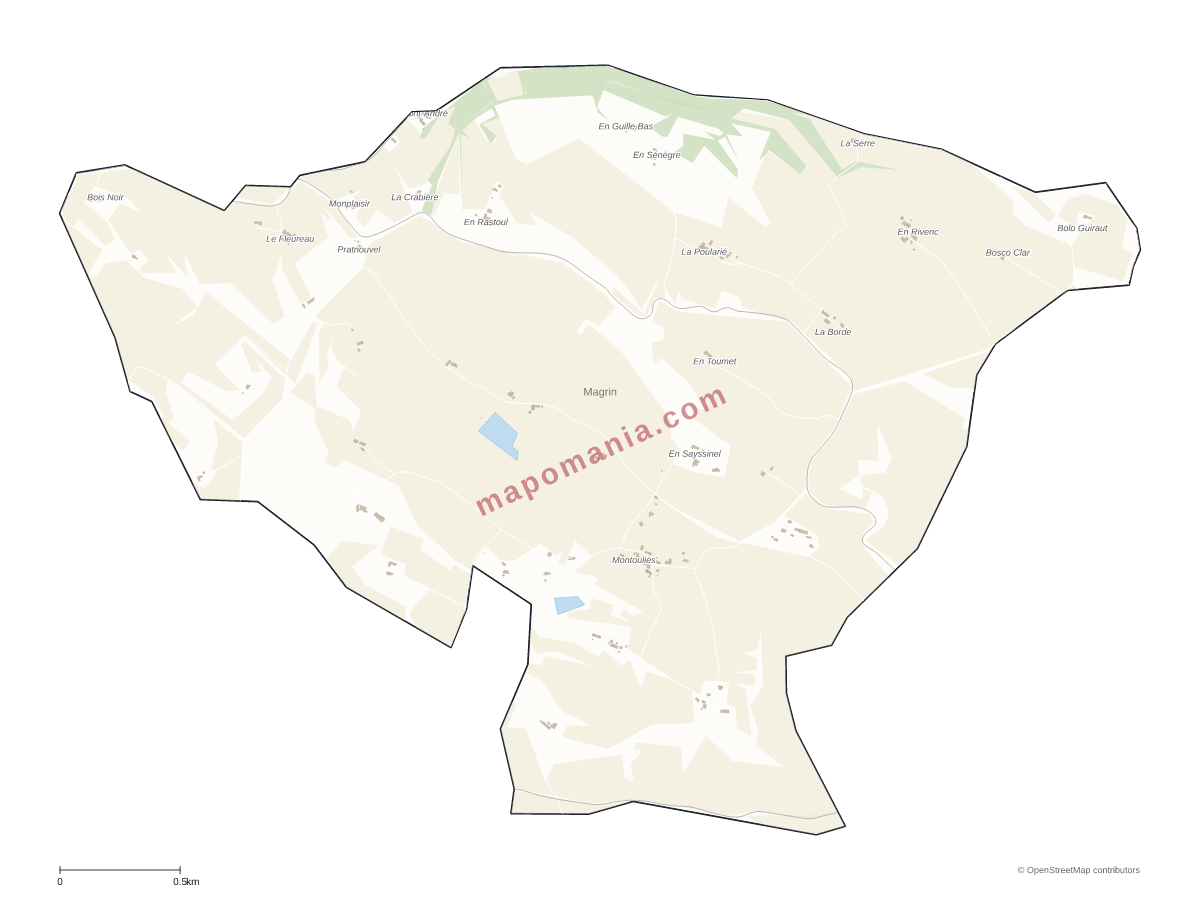 Carte de Magrin à personnaliser