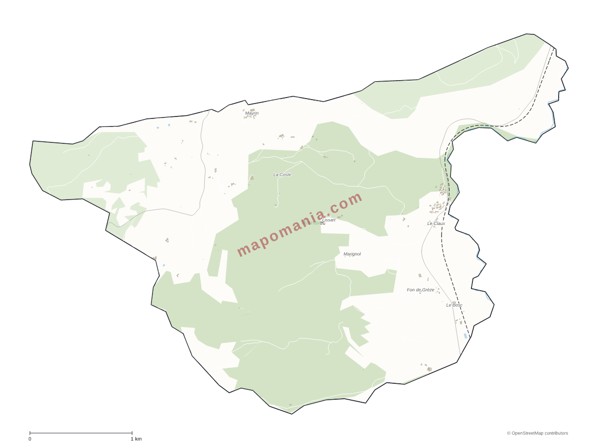 Carte de Marnaves à personnaliser