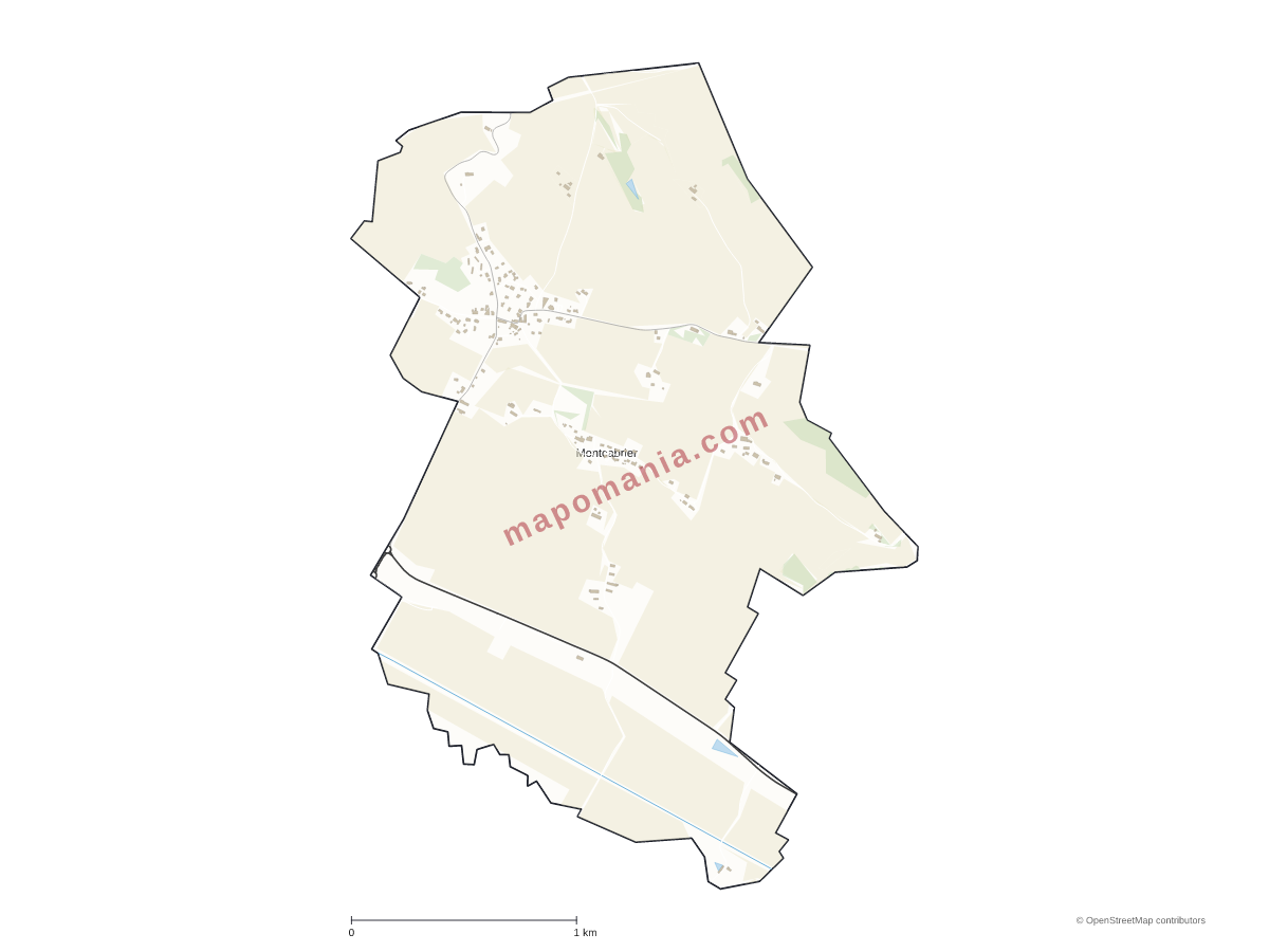 Carte de Montcabrier à personnaliser