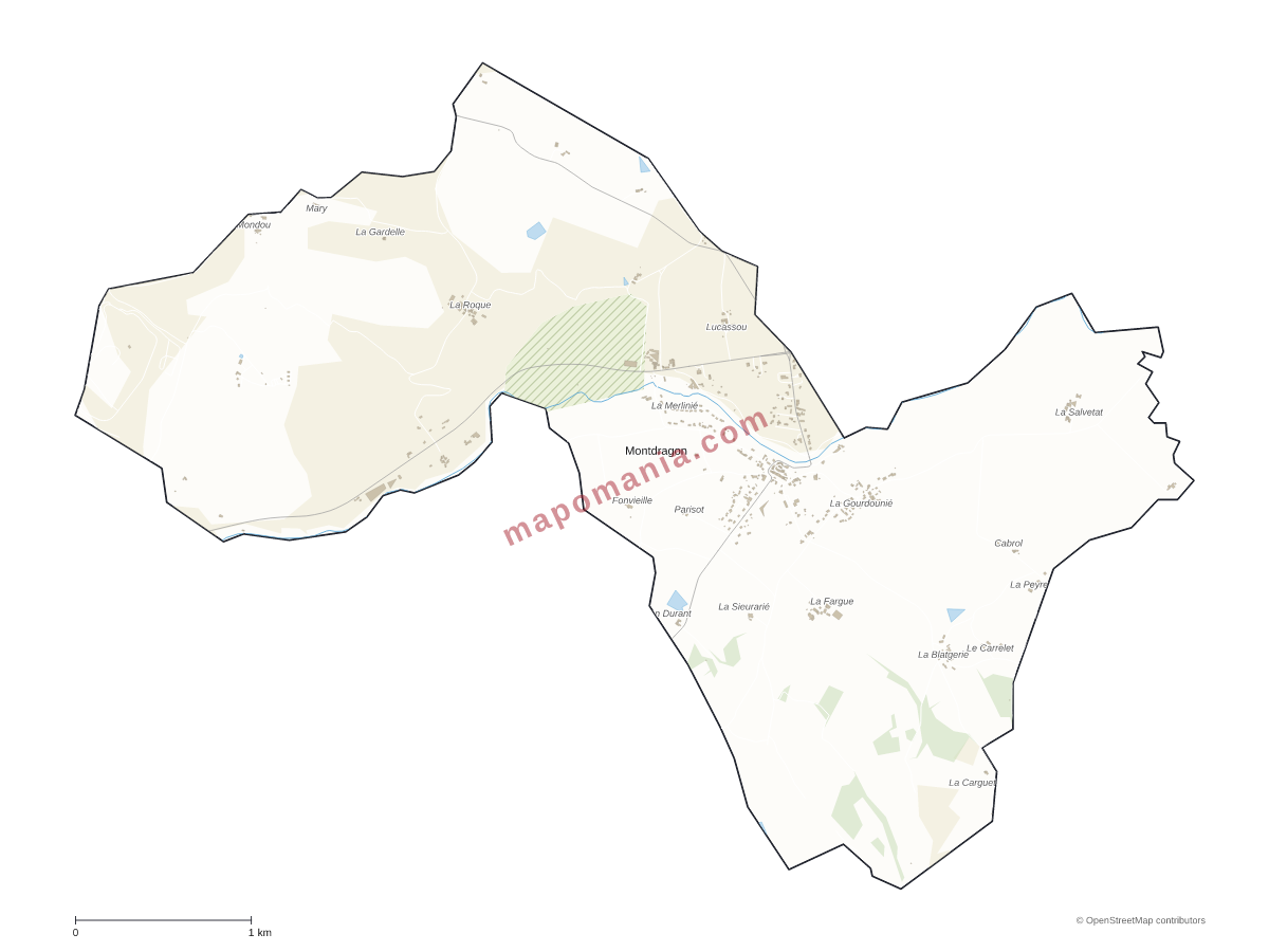 Carte de Montdragon à personnaliser