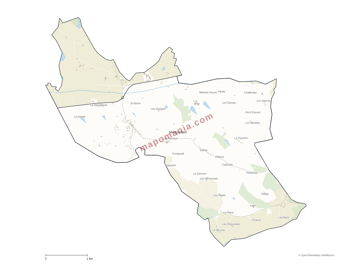 Carte de Montgaillard à personnaliser
