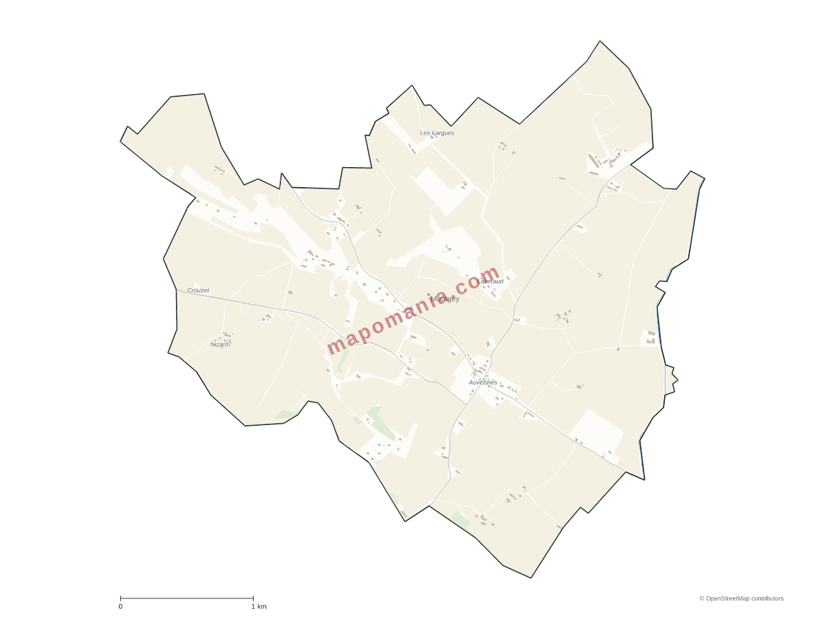 Carte de Montgey à personnaliser