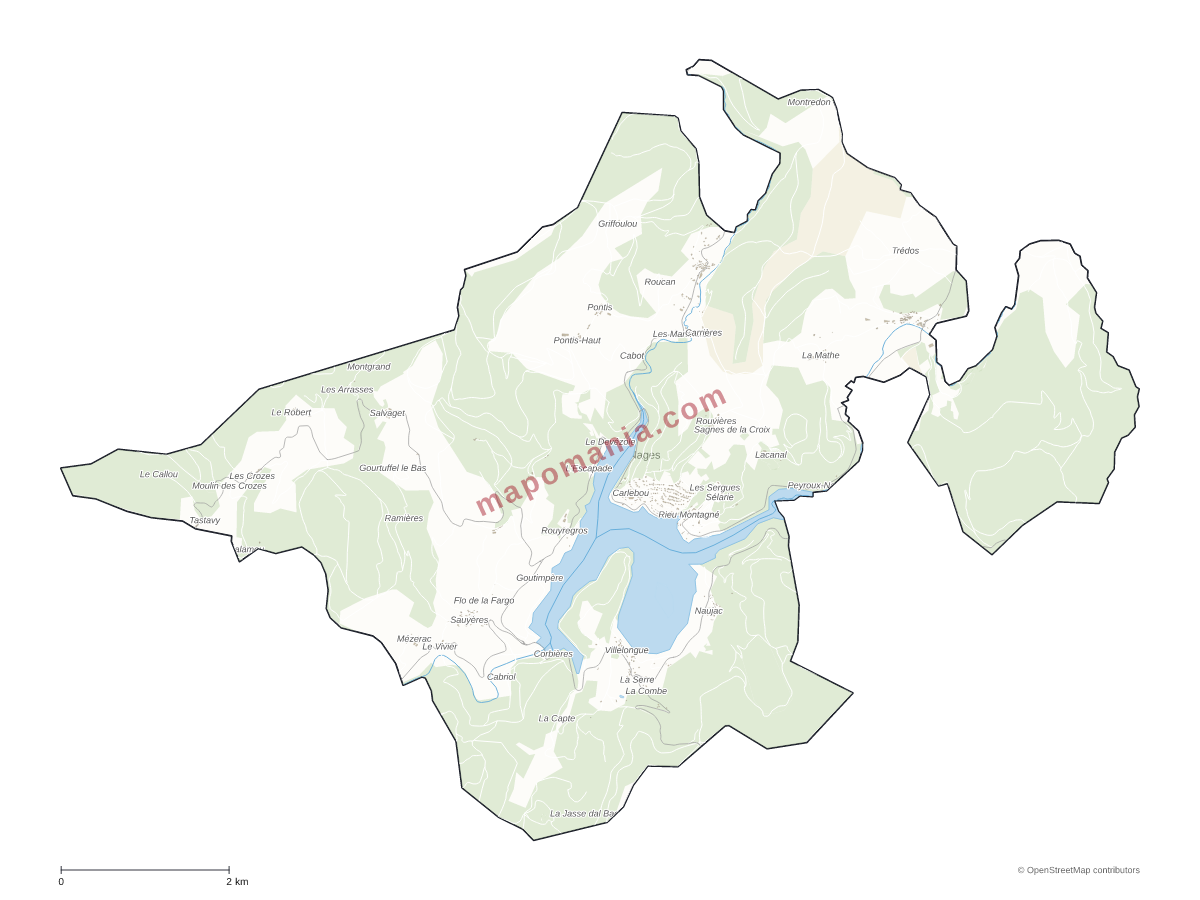 Carte de Nages à personnaliser