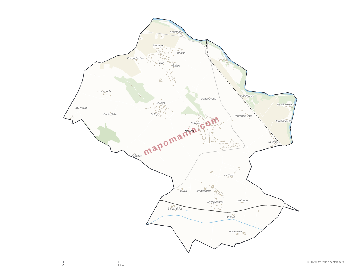 Carte de Navès à personnaliser