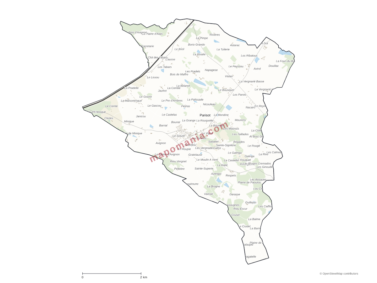 Carte de Parisot à personnaliser