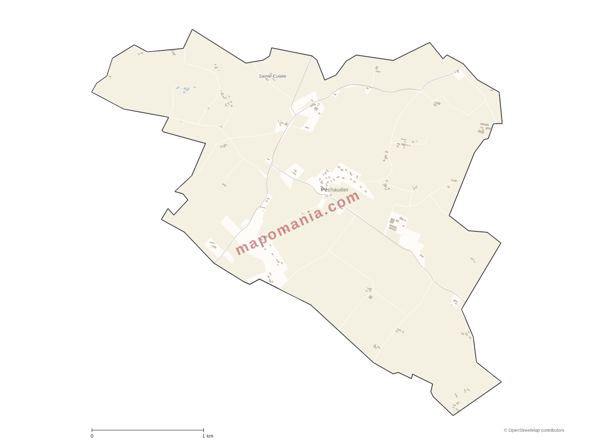 Carte de Péchaudier à personnaliser