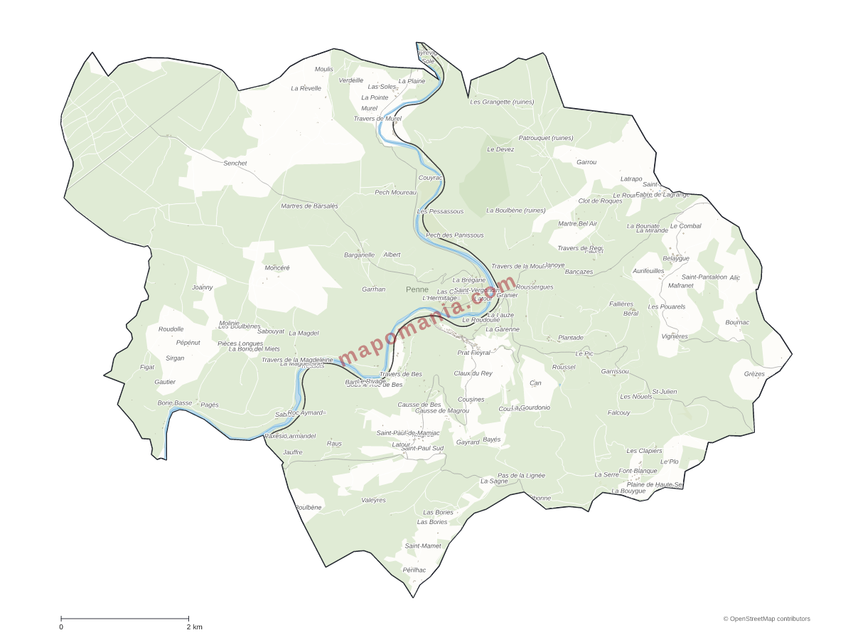 Carte de Penne à personnaliser