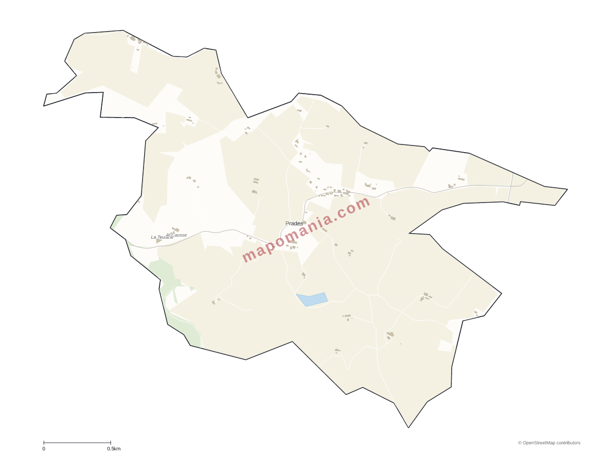Carte de Prades à personnaliser