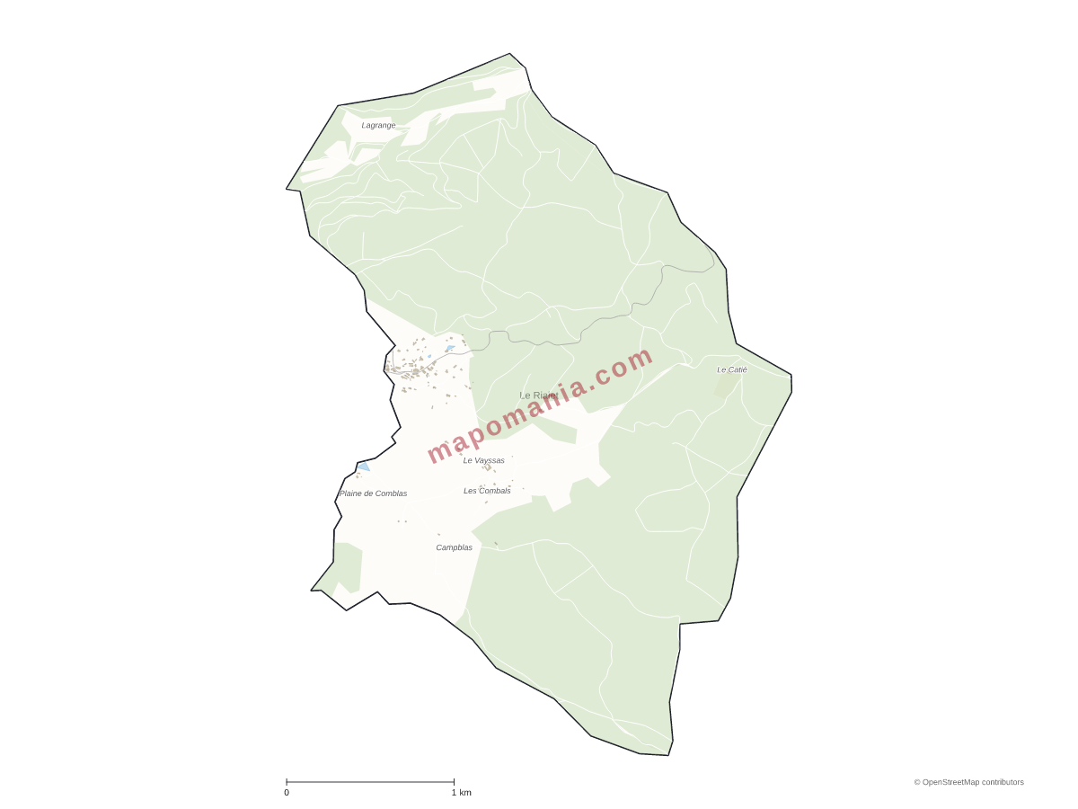 Carte de Le Rialet à personnaliser