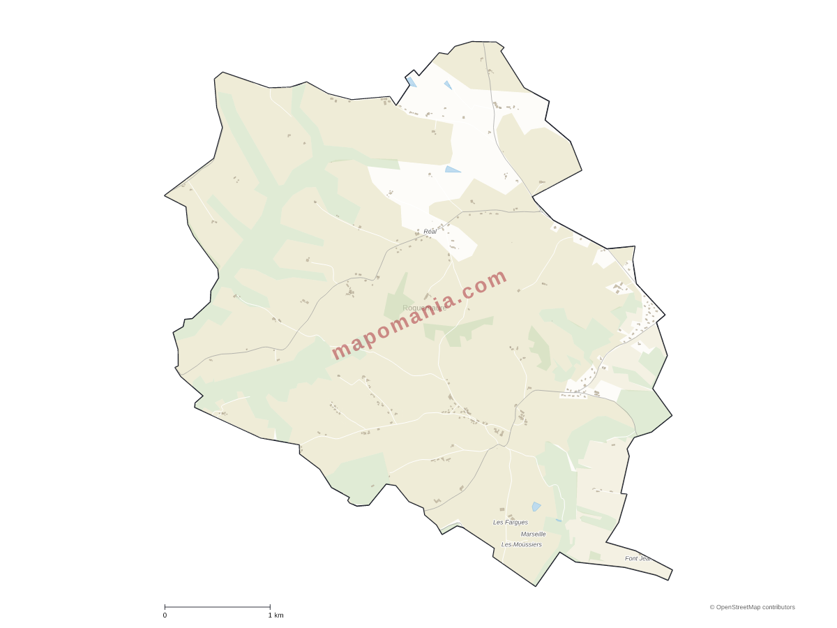Carte de Roquemaure à personnaliser