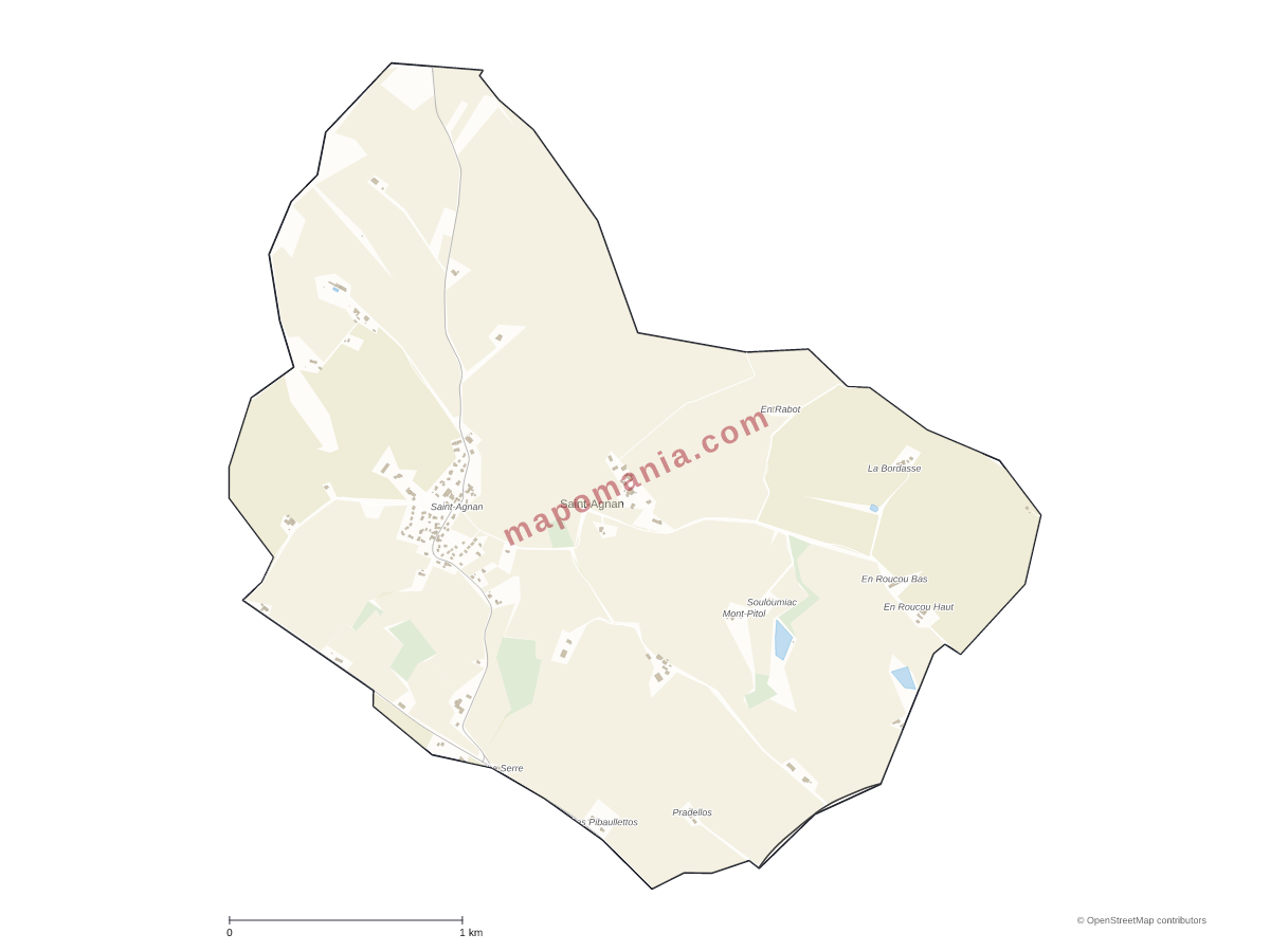 Carte de Saint-Agnan à personnaliser