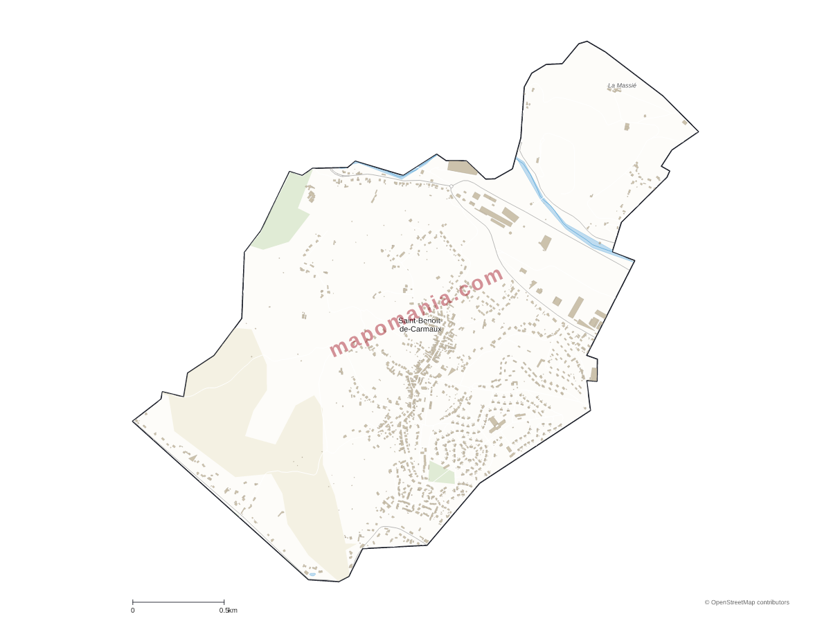 Carte de Saint-Benoît-de-Carmaux à personnaliser