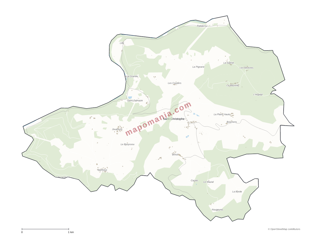 Carte de Saint-Christophe à personnaliser