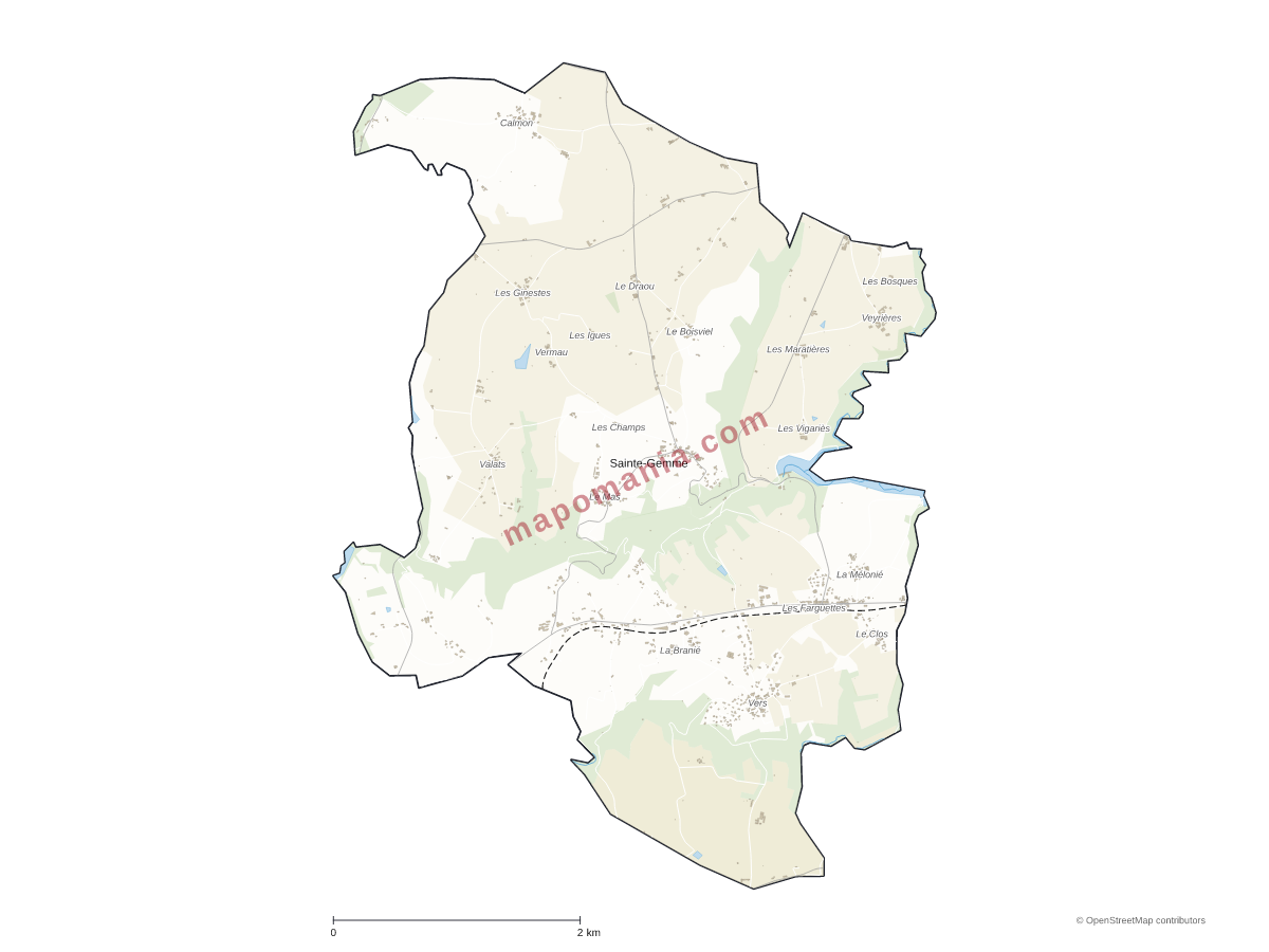 Carte de Sainte-Gemme à personnaliser