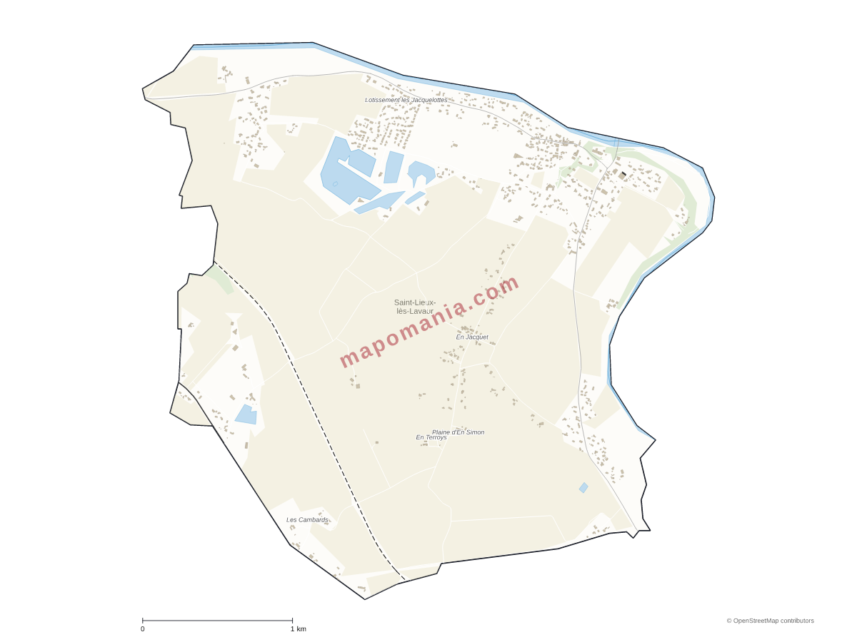 Carte de Saint-Lieux-lès-Lavaur à personnaliser