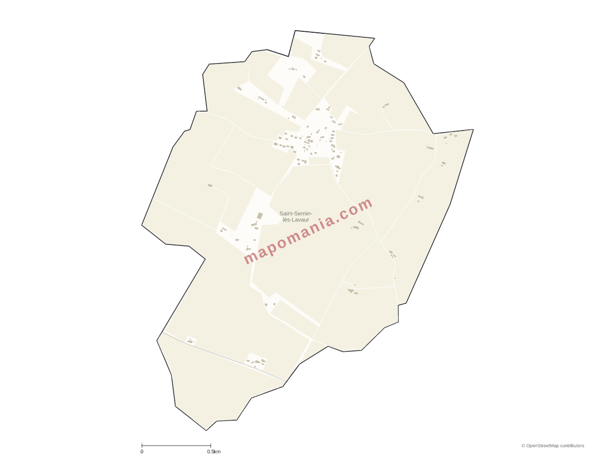 Carte de Saint-Sernin-lès-Lavaur à personnaliser