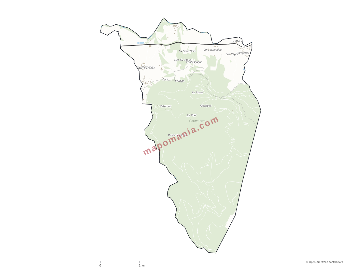 Carte de Sauveterre à personnaliser