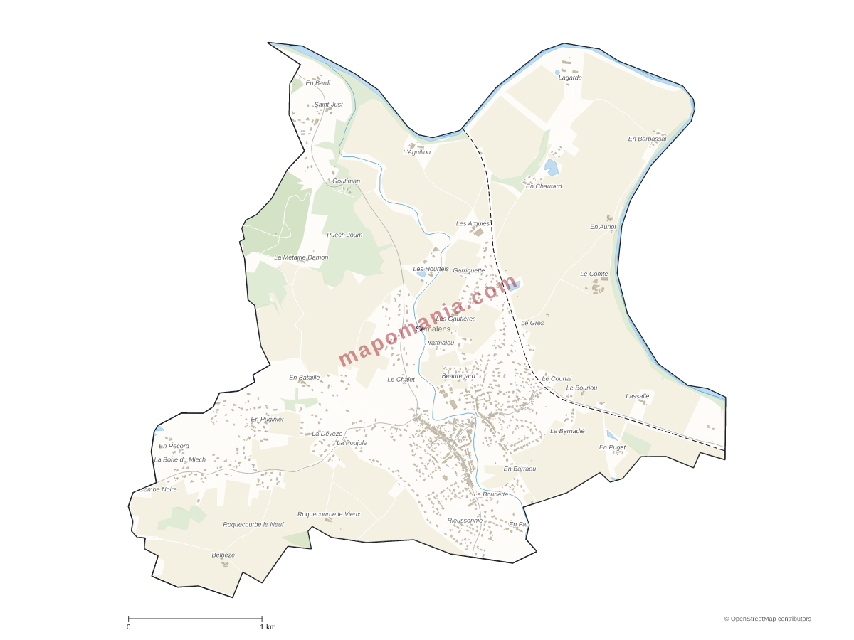Carte de Sémalens à personnaliser