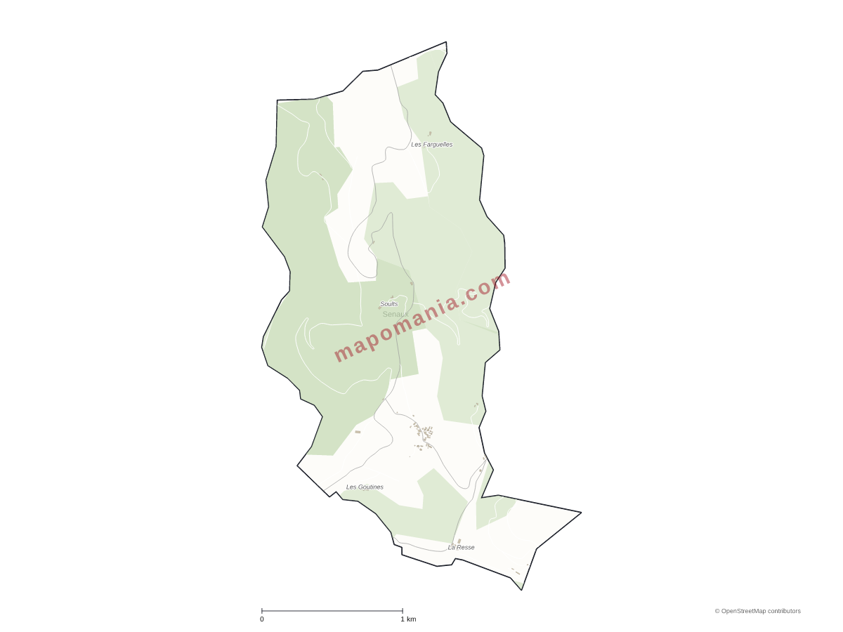 Carte de Senaux à personnaliser
