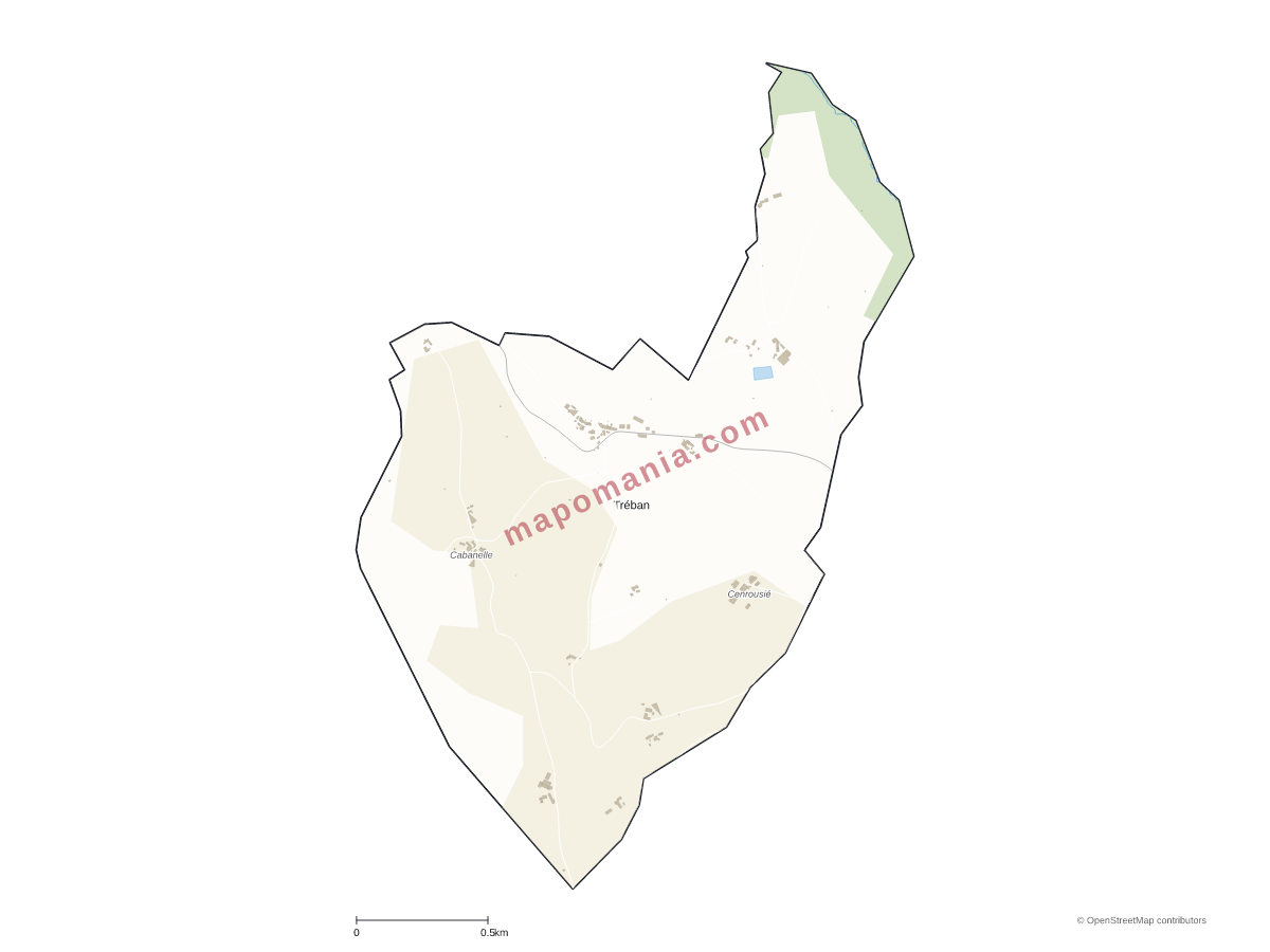 Carte de Tréban à personnaliser