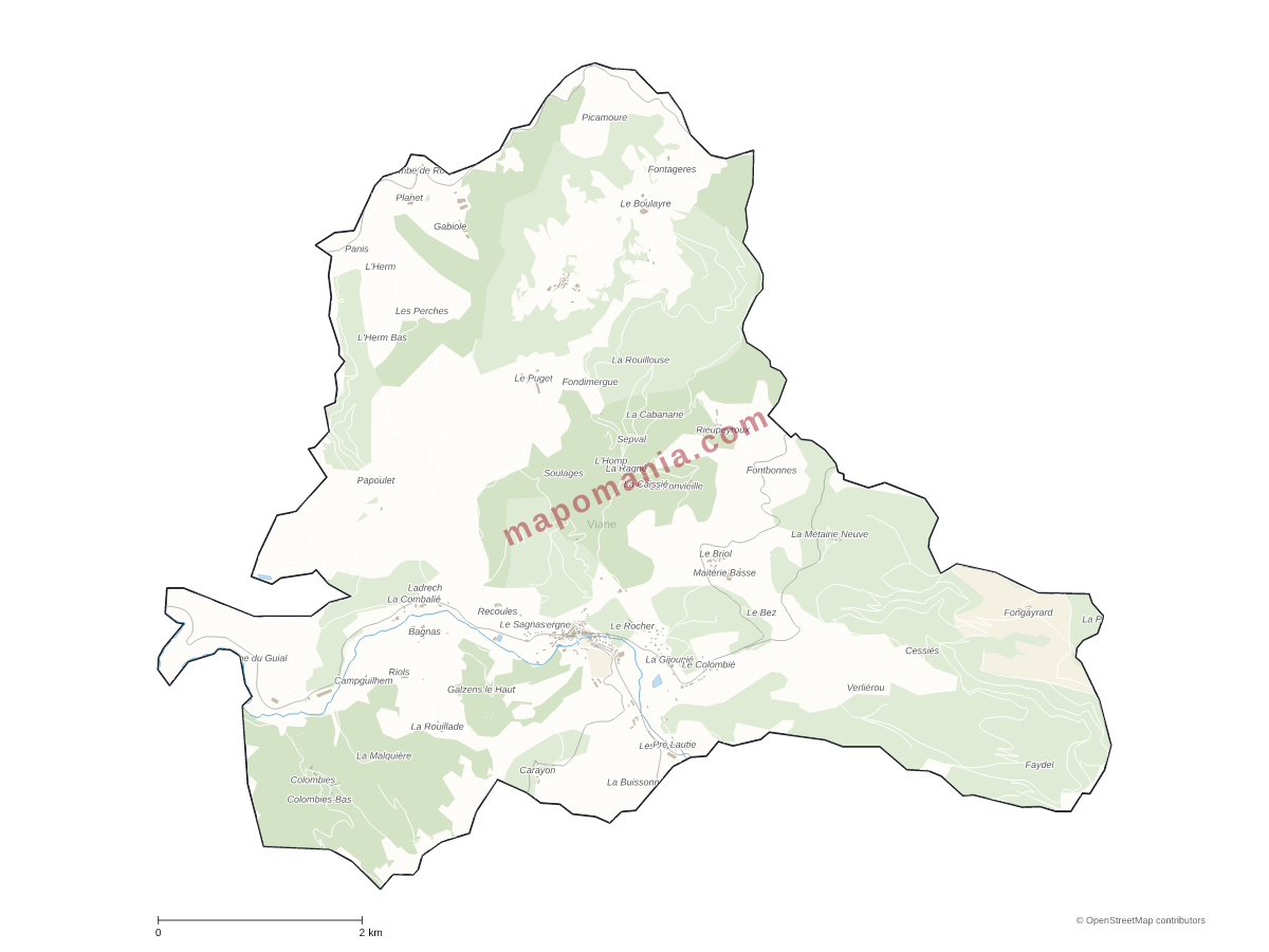 Carte de Viane à personnaliser
