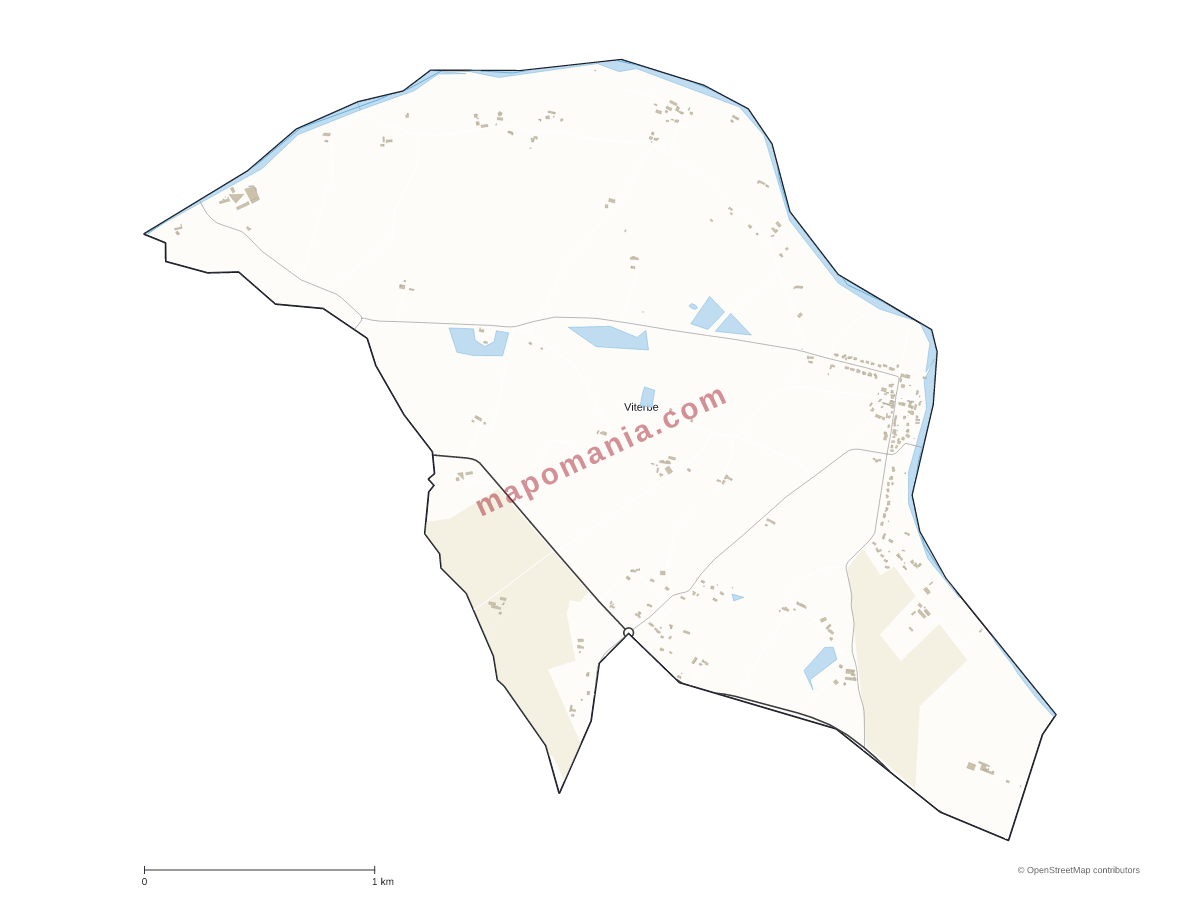 Carte de Viterbe à personnaliser