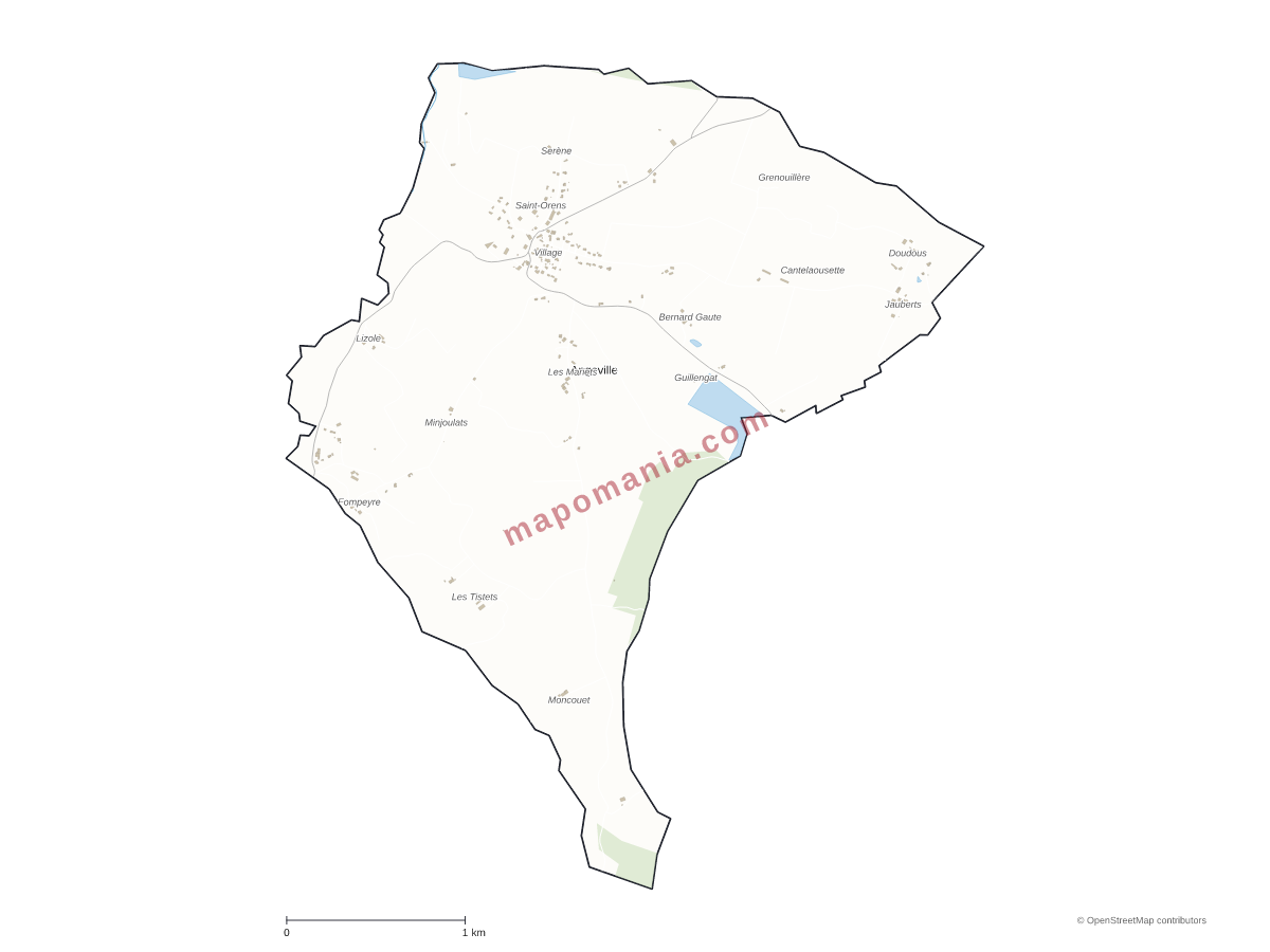 Carte de Angeville à personnaliser