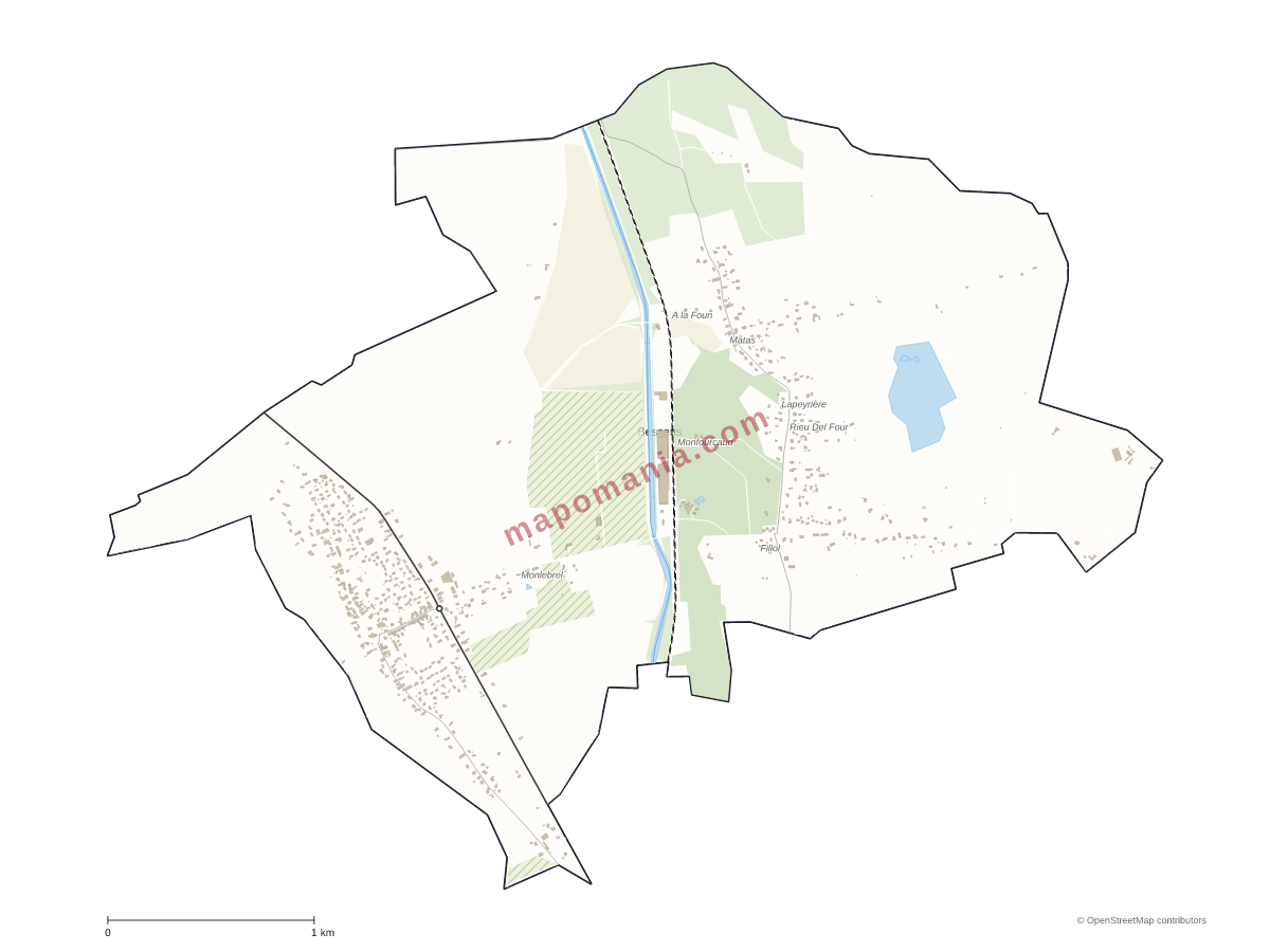 Carte de Bessens à personnaliser