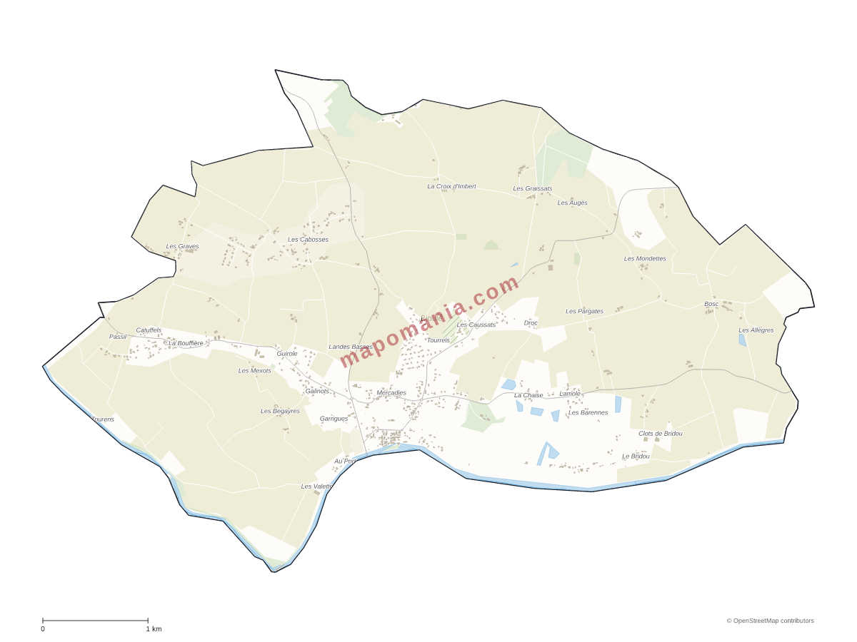 Carte de Bioule à personnaliser