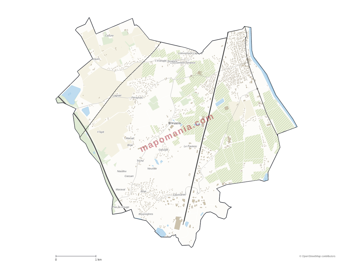 Carte de Bressols à personnaliser