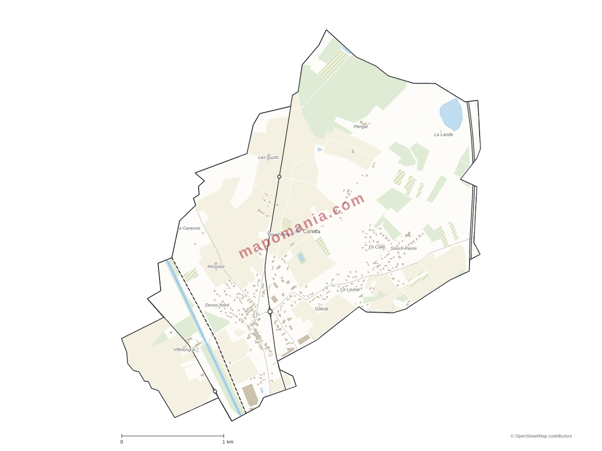 Carte de Canals à personnaliser