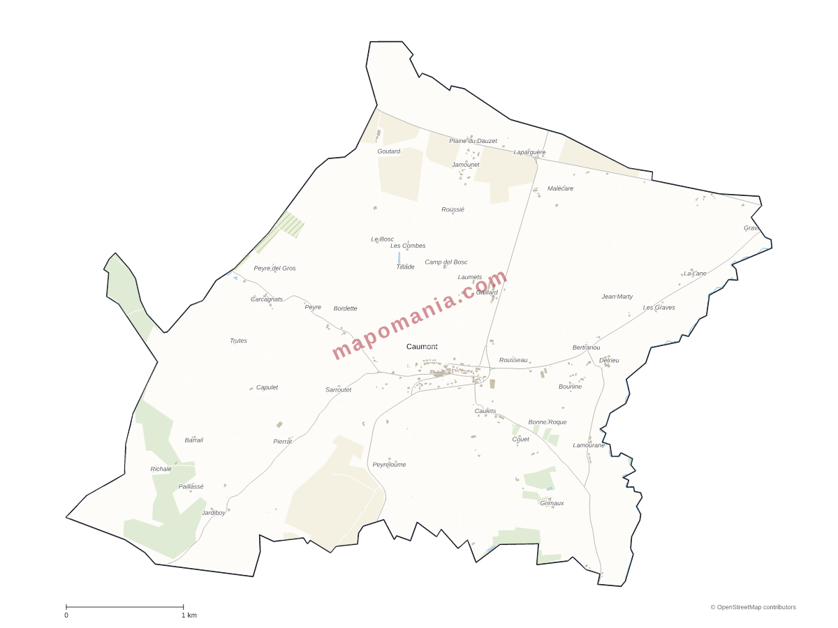 Carte de Caumont à personnaliser