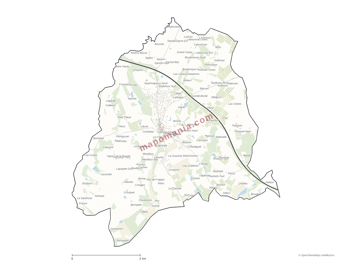 Carte de Dunes à personnaliser