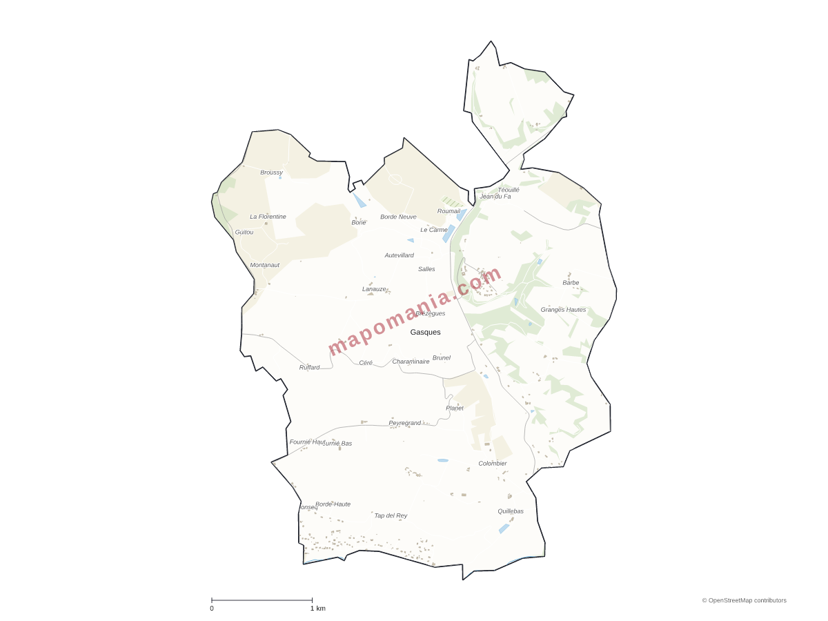 Carte de Gasques à personnaliser