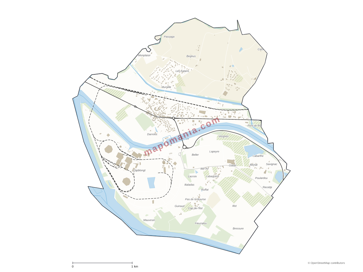 Carte de Golfech à personnaliser