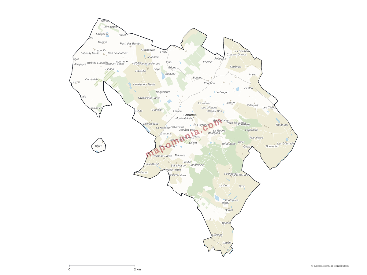 Carte de Labarthe à personnaliser